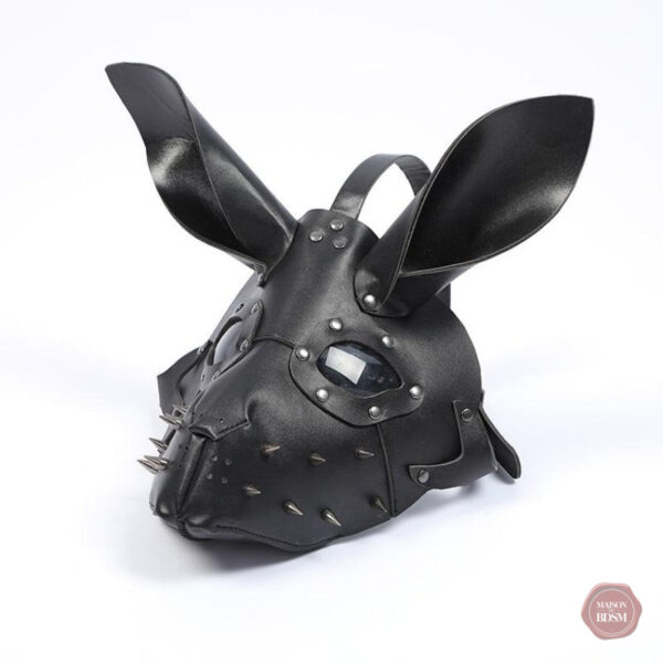 masque-sm-lapin-1 Masque Sm Lapin en simili cuir pour jeux BDSM