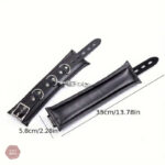 Menottes BDSM en cuir, accessoire de domination avec cadenas