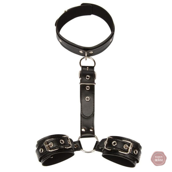 menottes-et-collier-en-cuir-1 Menottes en cuir pour jeux BDSM