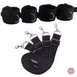 Menottes Lit en cuir pour jeux BDSM