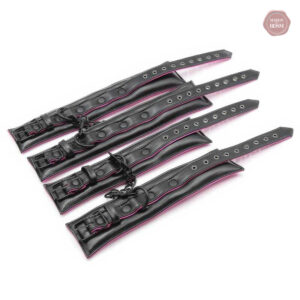 Poignetschevilles confortables en noir et rose