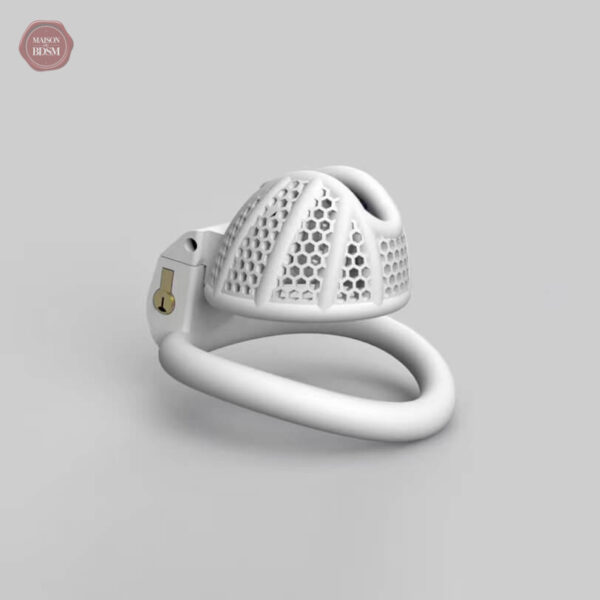 Cage de chasteté pour homme, finition nid d'abeille