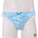 Sissy Gina dentelle à volants motif rayé