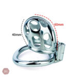 Cage de chasteté en acier avec finition soignée