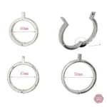 Cage de chasteté, finition en acier inoxydable brillante