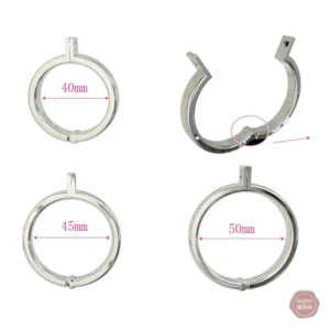 Cage de chasteté, finition en acier inoxydable brillante