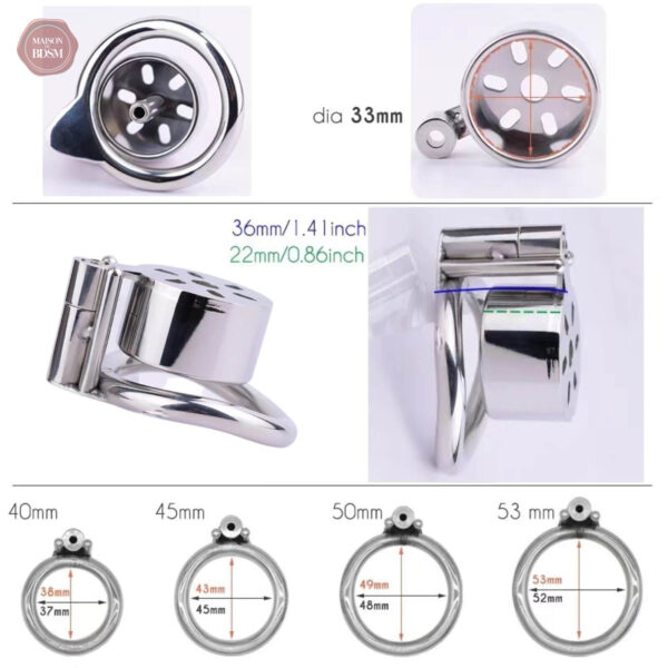 Cage de chasteté pour homme, design compact