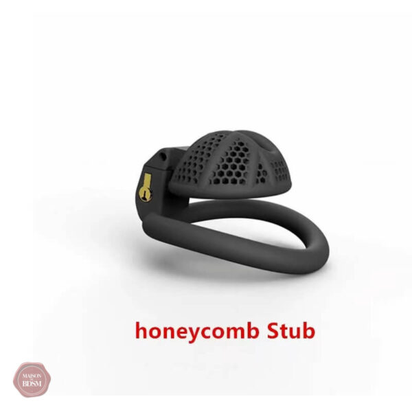 Cage de chasteté ergonomique avec motif nid d'abeille