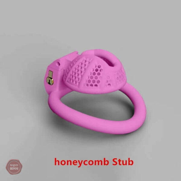 Modèle de cage de chasteté en nid d'abeille stylisé