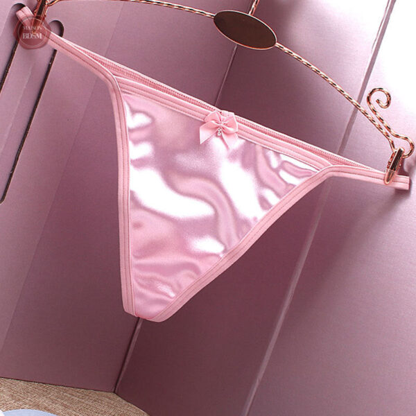 Pantalon en satin de luxe avec nœud papillon pour travestis