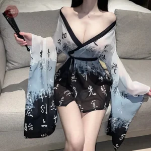 Peignoir sexy en maille transparente pour femmes