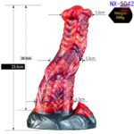 Dildo ergonomique en silicone coloré