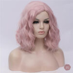 Perruque bouclée rose, 35.56 cm, idéale pour un look audacieux