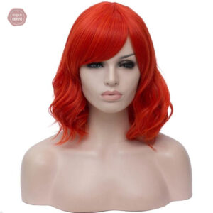 Frange tendance sur perruque courte de 14 cm