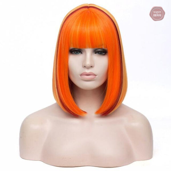 Perruque courte bicolore pour look stylé