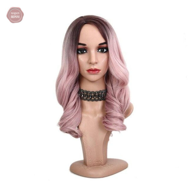 Perruque longue dégradée, style ondulé pour un look chic