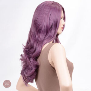 Perruque violette 61 cm, idéale pour les occasions spéciales