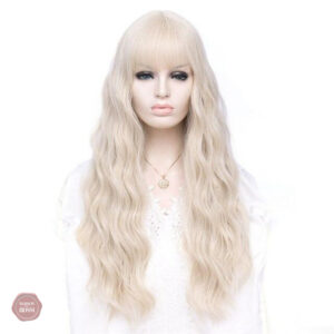 Perruque 66 cm, effet naturel, look tendance