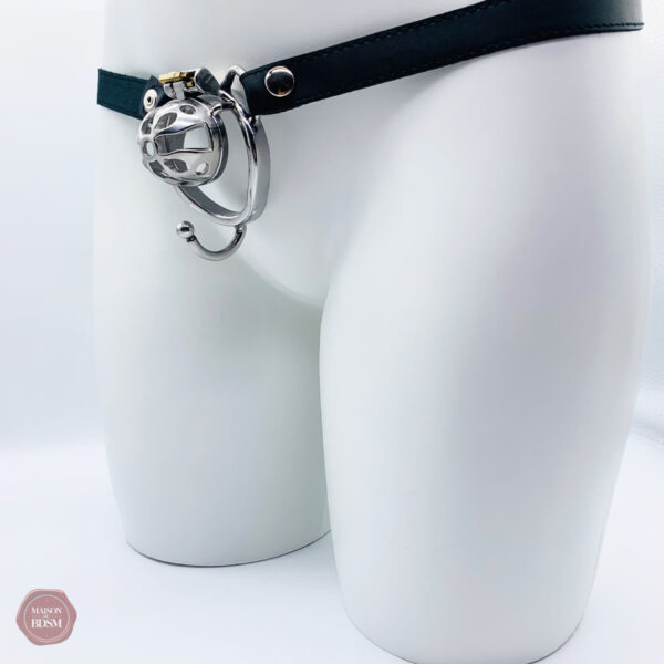 Cage de chasteté en acier pour jeux de soumission