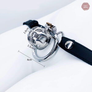 Cage de chasteté en acier, design compact