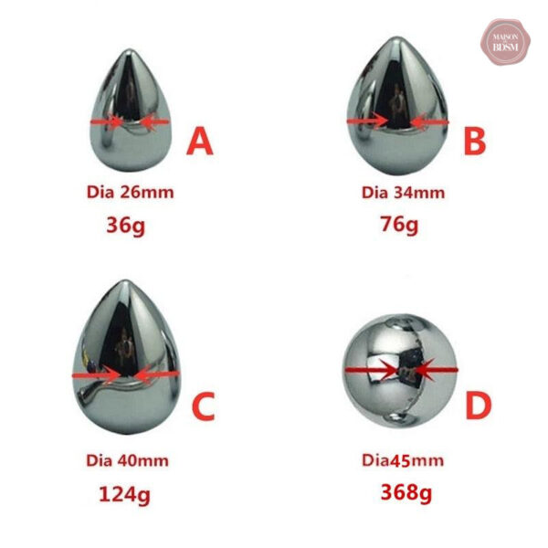 Pince de maintien scrotal avec plug anal intégré