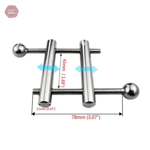 Pince simple en acier pour stimulation testiculaire