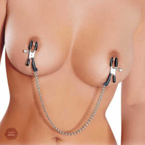 Accessoire sexy pour stimulation des tétons avec chaîne