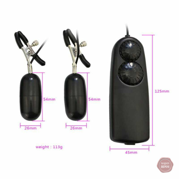 Accessoire sexy, pinces tétons électriques pour couples