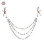 Accessoire sexy : pinces tétons en triple chaîne élégante