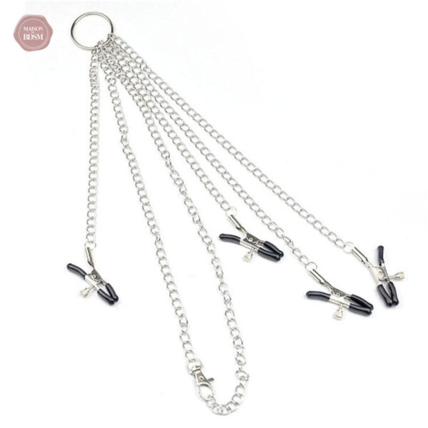 Accessoire de jeu érotique avec pinces ajustables