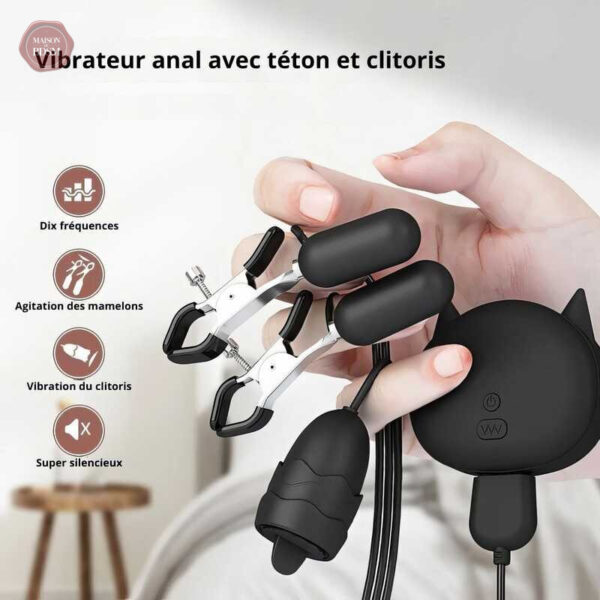 Pinces tétons vibrantes pour jeux sensuels variés