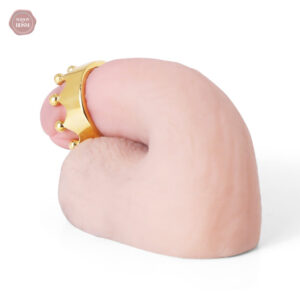 Design couronne en plaqué or pour anneau de gland