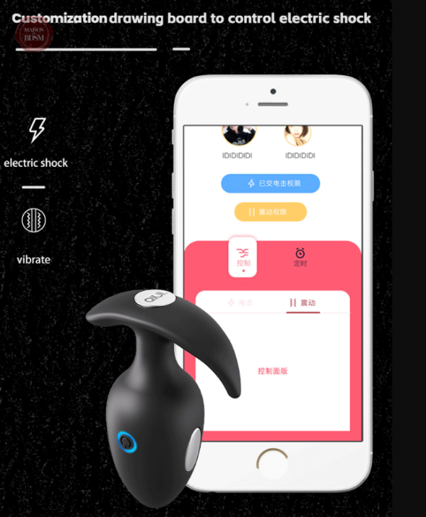 Stimulation électrique avec le plug anal Thunderbolt à distance