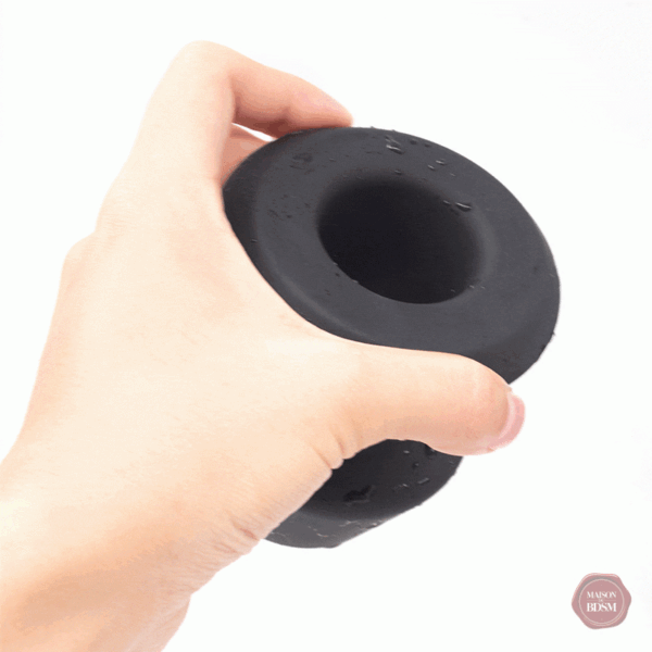 plug-anal-enorme-tunnel-creux-noir-transparent-1 Plug anal tunnel creux noir et transparent