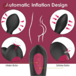 Jouet anal gonflable, plaisir ajustable