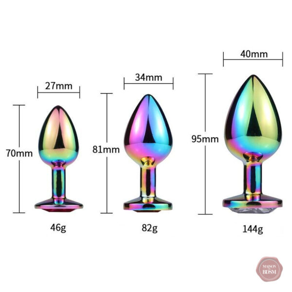 Accessoire anal coloré, parfait pour les amateurs d'expériences uniques