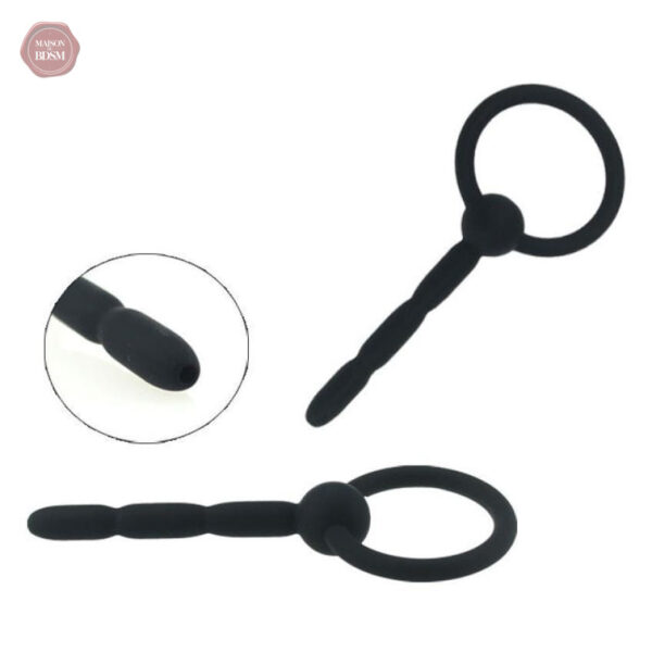Plug silicone ergonomique pour stimulation urinaire