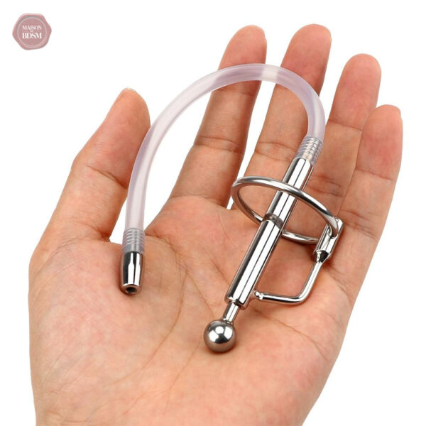 Accessoire de sensualité en acier et caoutchouc