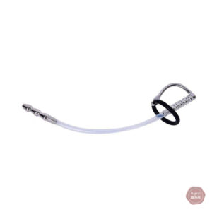 Plug pénien en acier inoxydable et caoutchouc