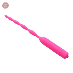 Plug pénien vibrant en silicone ondulé à 10 vitesses