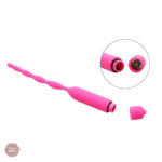 Plug silicone vibrant avec texture ondulée pour stimulation