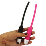 Plug noir en silicone, stimulation à 7 vitesses