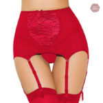 Porte-jarretelles en dentelle taille haute