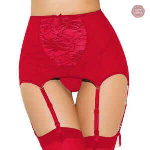 Porte-jarretelles en dentelle taille haute
