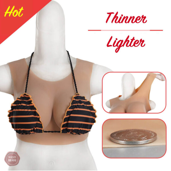 Prothèse mammaire légère en silicone pour MTF