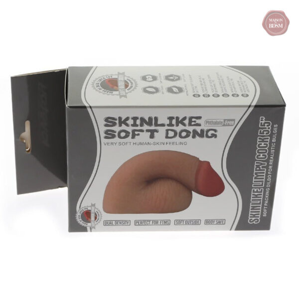 Prothèse pénis et testicules en silicone pour gaffs