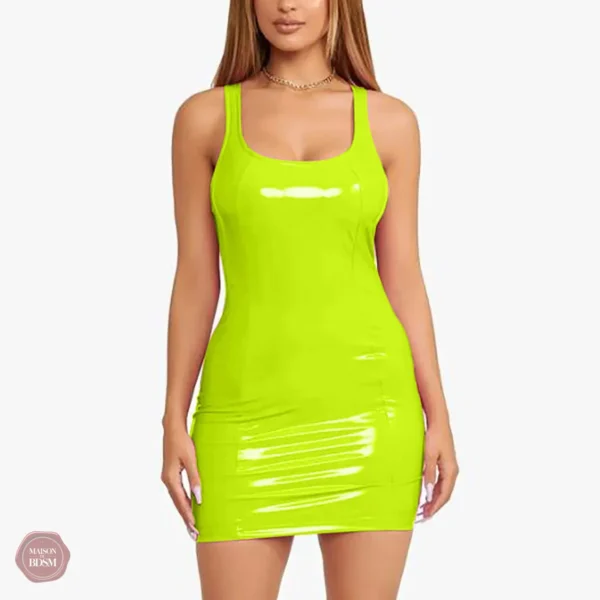 Robe de cosplay sexy en matériau PU