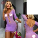 Robe en résille pour une soirée glamour