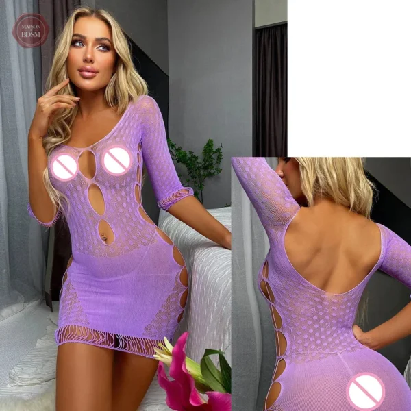 Robe en résille pour une soirée glamour