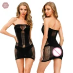 Robe sexy en résille pour événements